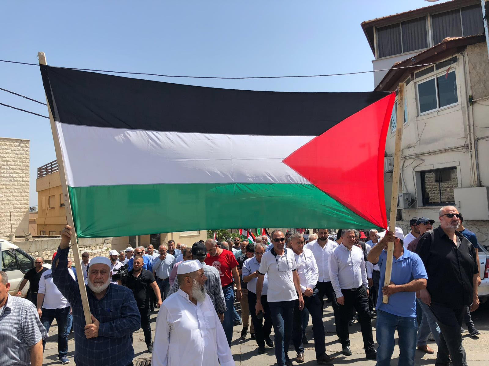 اختتام مسيرة سخنين القطرية تضامنا مع مسيرة العودة في غزة